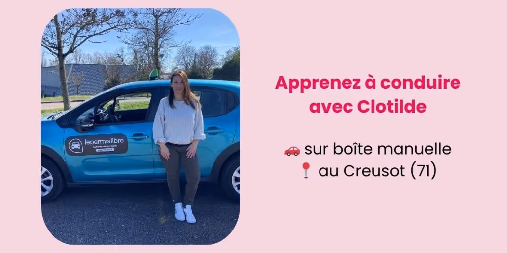 Clotilde, enseignante partenaire lePERMISLIBRE au Creusot (71)