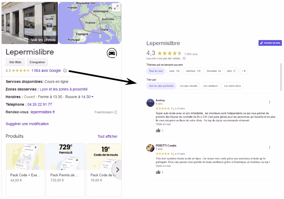 avis google lePERMISLIBRE