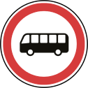 panneau interdiction véhicule transport en commun