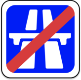 Panneau fin autoroute