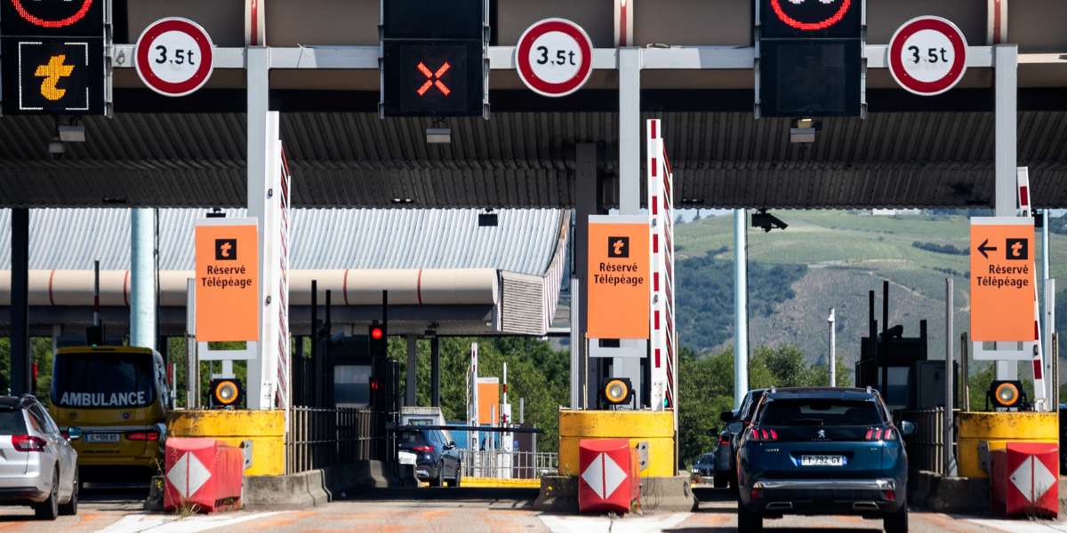 Gares de péage sur une autoroute française