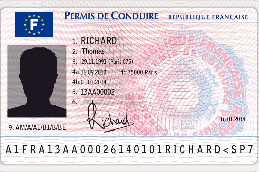 Carte du permis de conduire